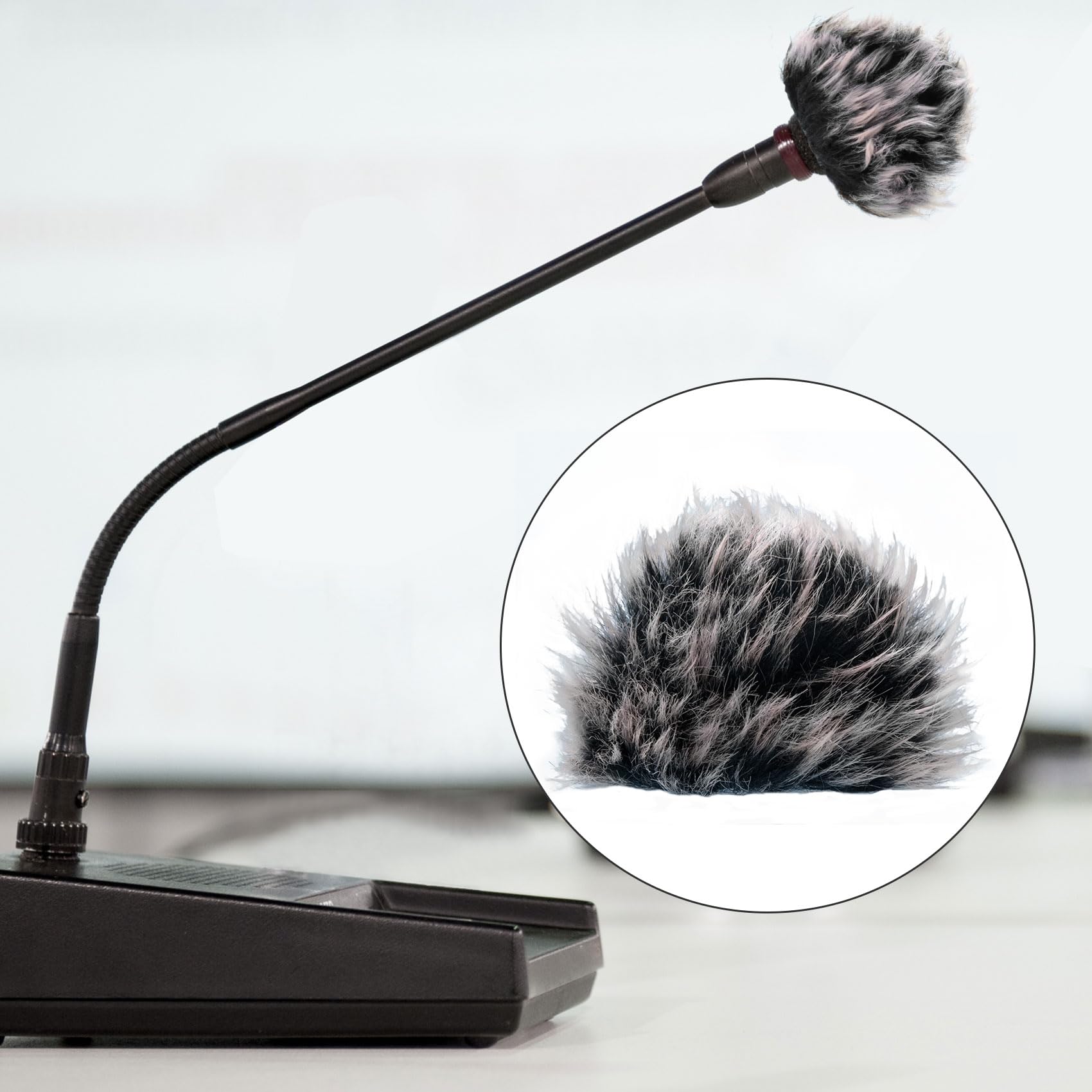 4-Pack Mini Foam & Furry Microphone Windscreens - High Density Mic Cover for Lavalier Lapel Mics, Noise Reduction Accessories (2 Foam + 2 Furry) - Perfect for Podcasting, Streaming, Interviews & Professional Recordings