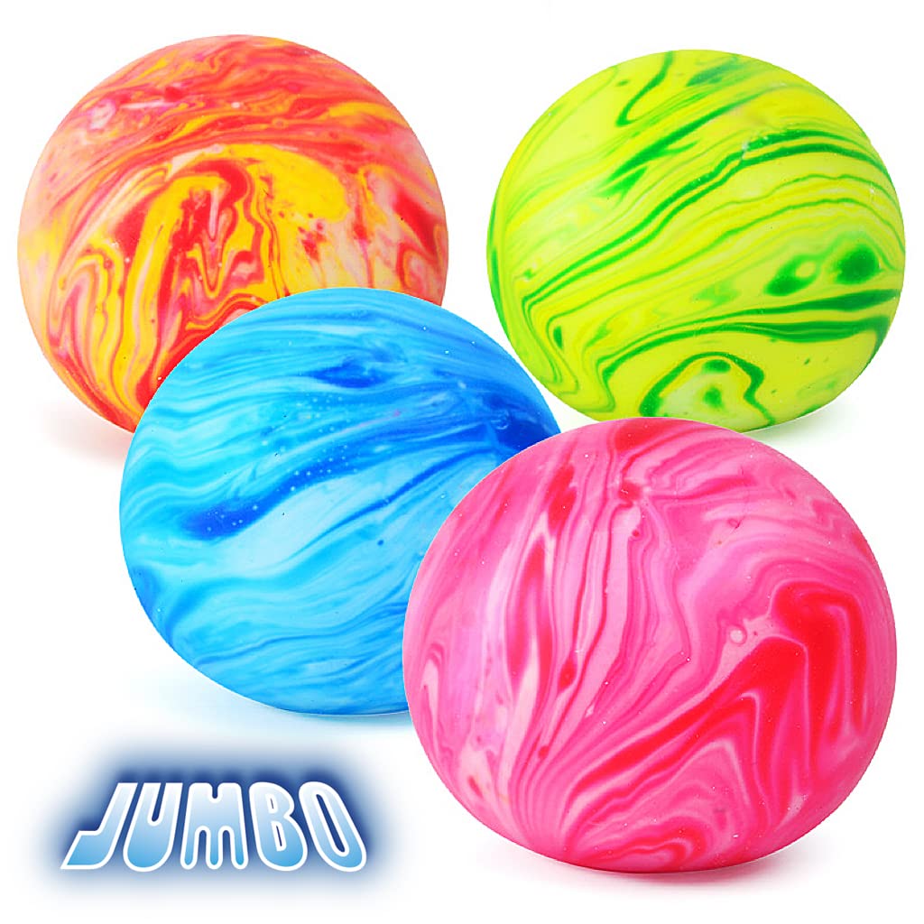 Giant Stress Balls for Kids and Adults - Jumbo Squishy Fidget Toys for Anxiety Relief, Focus & Relaxation | Pull, Stretch & Squeeze Sensory Toys | Soft Dough Ball for Office, School, Therapy & Travel (Blue)