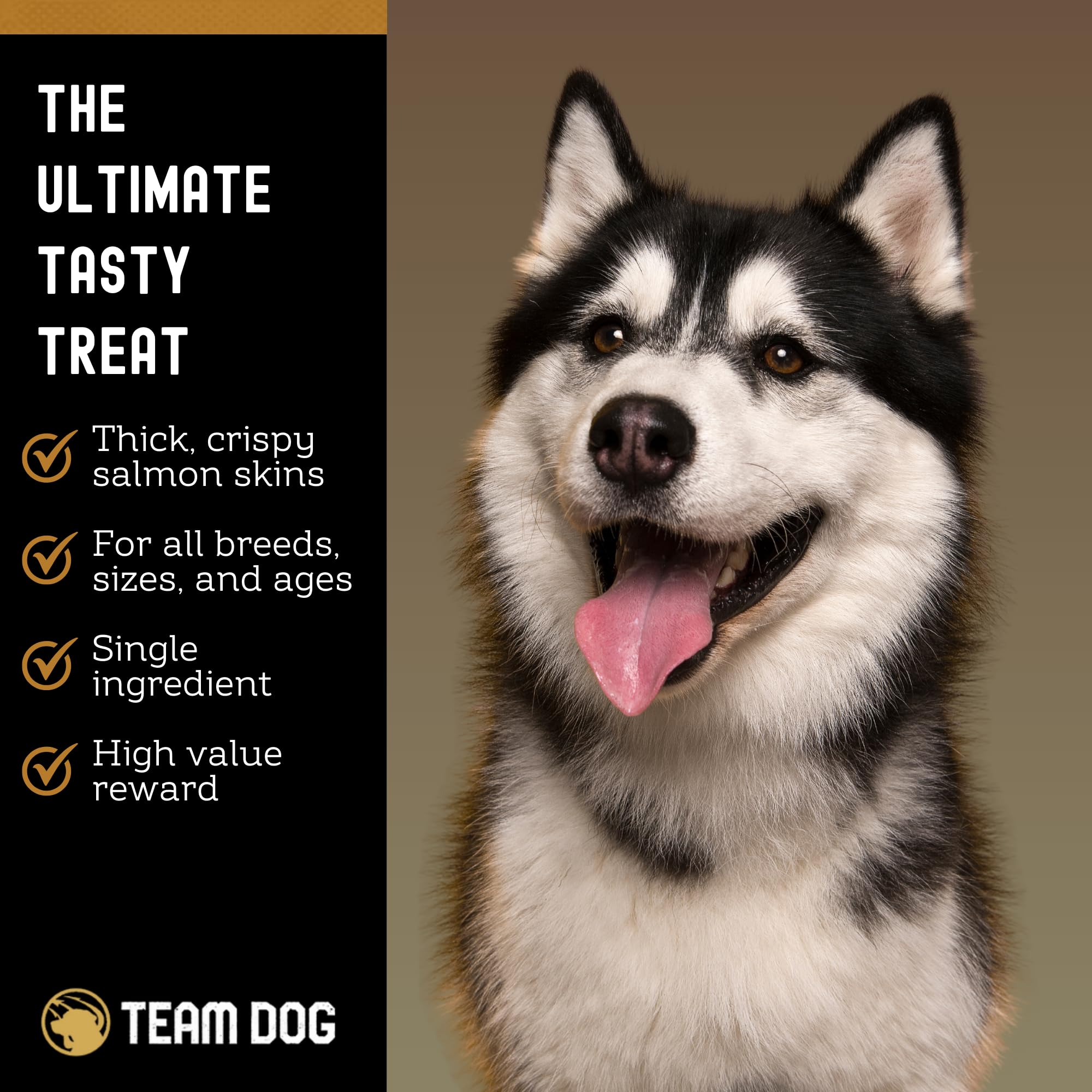 Premium Freeze-Dried Wild Alaskan Salmon Dog Treats - Single Ingredient, Grain-Free & Gluten-Free - Rich in Omega 3 for Healthy Skin & Coat - 4 Chews per Bag - Perfect for Training Rewards & Dental Health