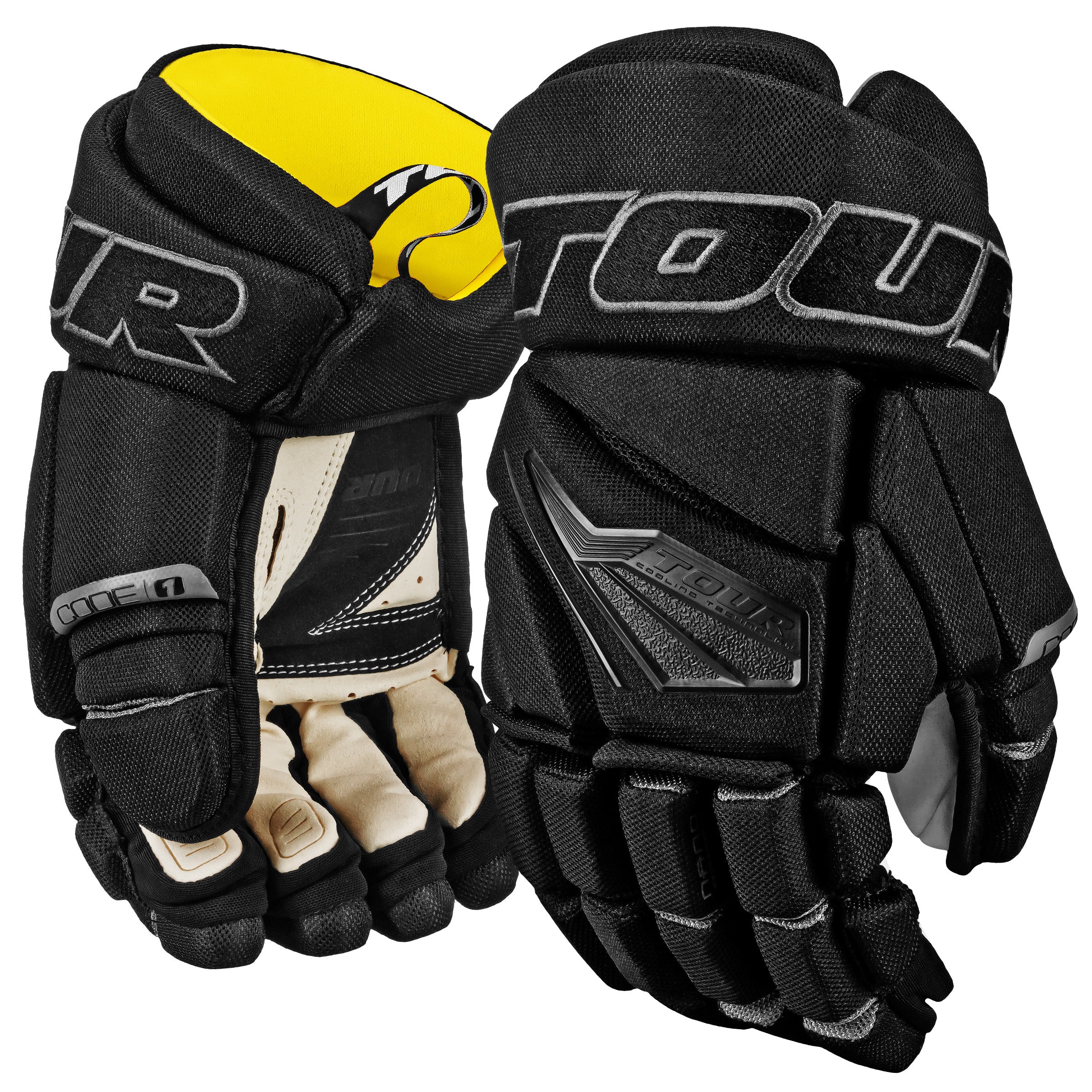 Code 1 Team Hockey Gloves - Professional Ice Hockey Gloves for Men & Women - Durable Protective Gear for Hockey Players - Perfect for Games, Practice & Training Sessions