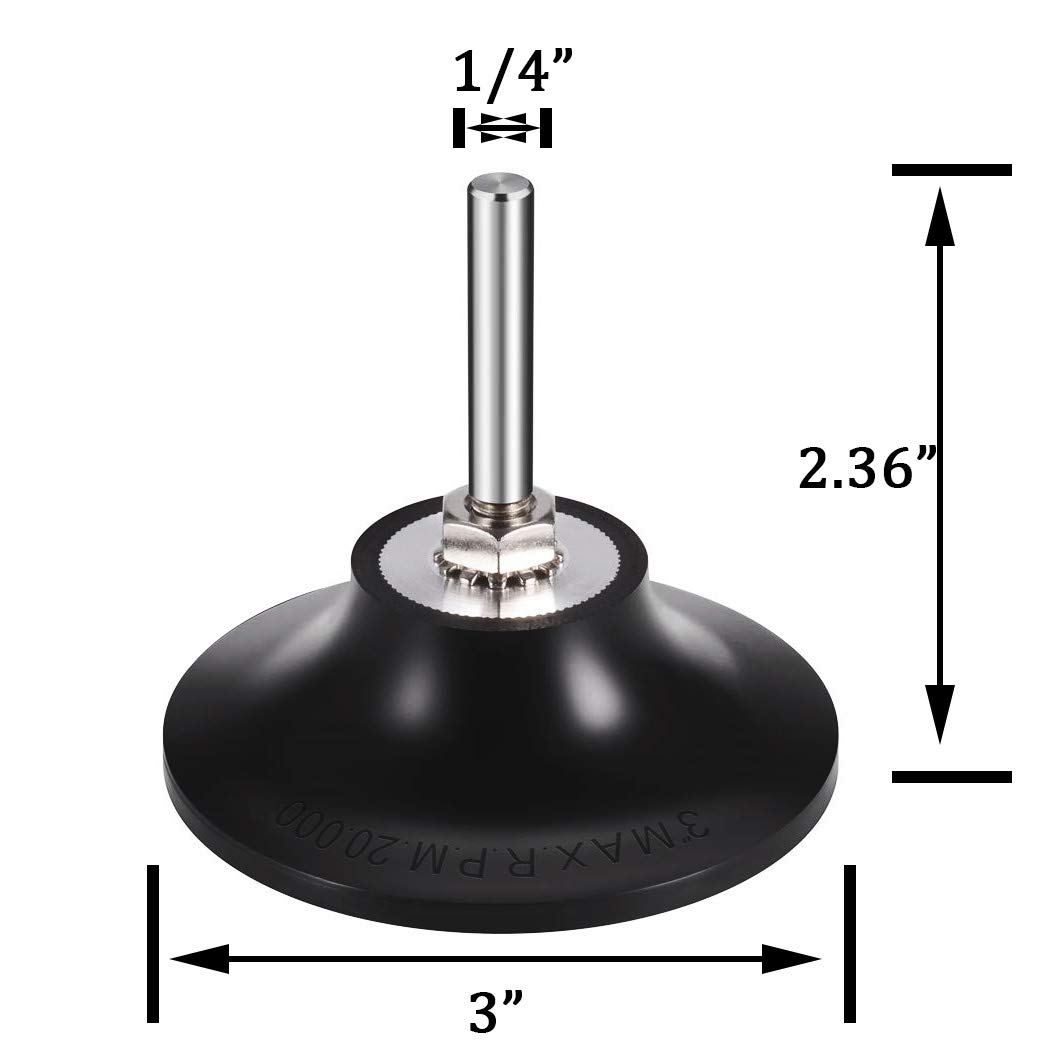 3 Inch Roloc Disc Pad Holder Mandrel with 1/4