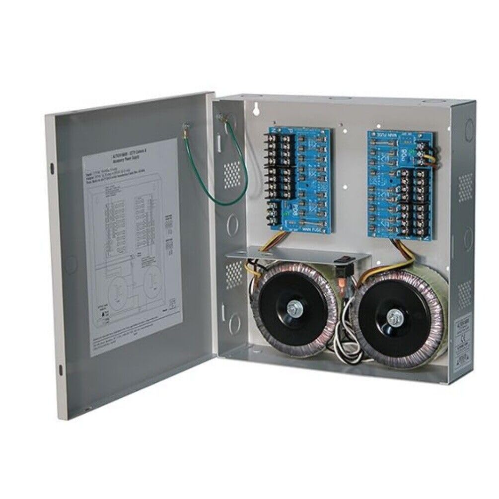 16 Fuse 24V AC Power Supply 28A - Reliable Power Source for HVAC Systems, Security Alarms, and Industrial Control Panels