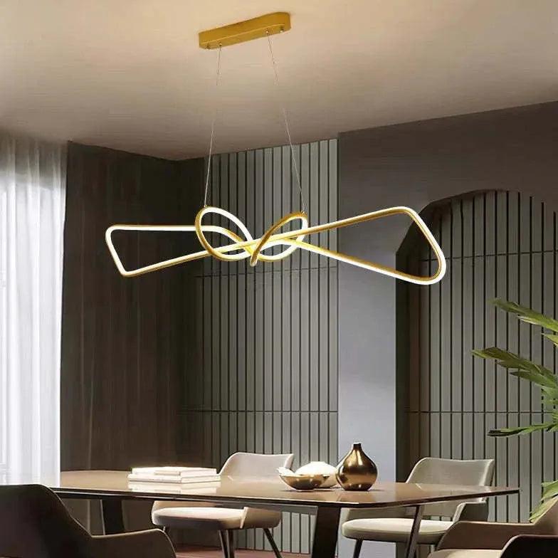 Modern Geometric LED Pendant Light for Kitchen Island - Energy Efficient Dimmable Hanging Light Fixture with Sleek Design (Perfect for Dining Room, Breakfast Nook & Contemporary Home Decor)