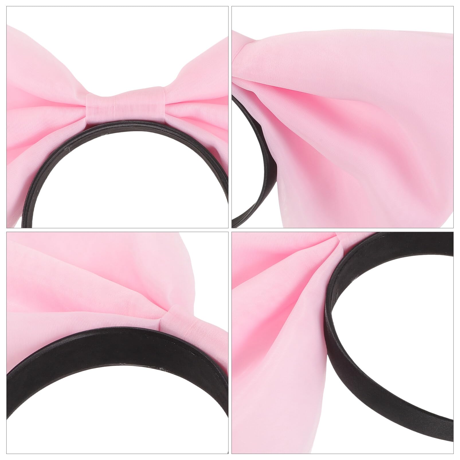FOMIYES Women's Satin Headbands with Bows - Soft Pink Hair Accessories for Women & Girls | Perfect for Weddings, Parties, Work & Everyday Style