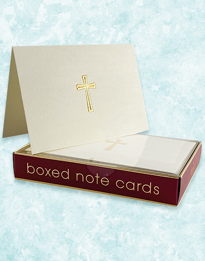 Elegant Cross Embossed Note Cards - Premium Blank Greeting Cards for Weddings, Thank You Notes & Special Occasions - Perfect for Handwritten Letters & Invitations