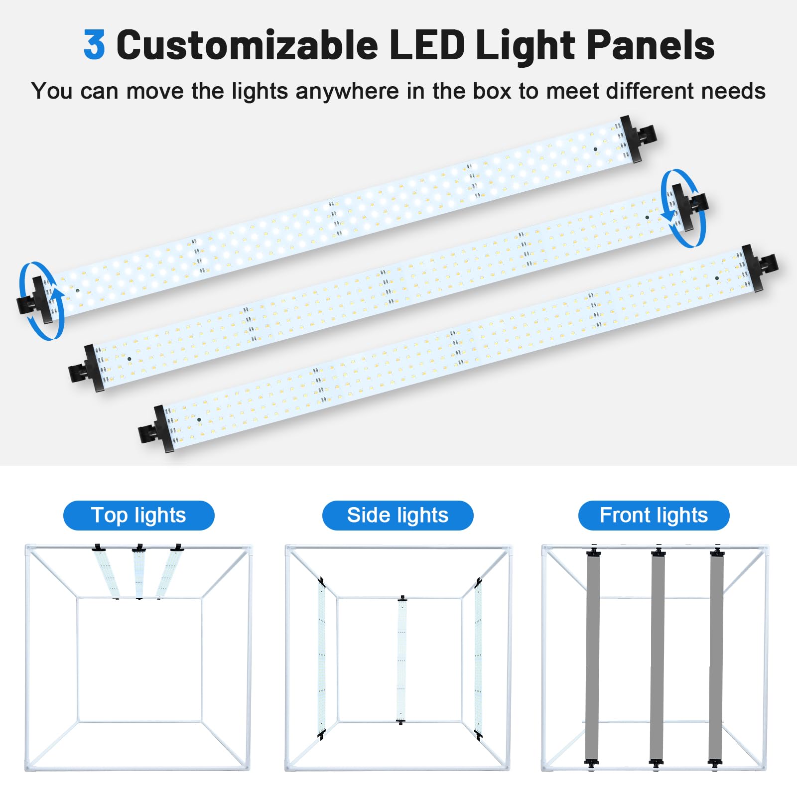 32x32 Inch Professional Photo Studio Light Box - 405 LED Large Photography Lightbox with 3 Stepless Dimming Panels & Soft Light Cloth - Perfect for Product Photography, Ecommerce Listings, Jewelry and Small Item Shooting (White Background)