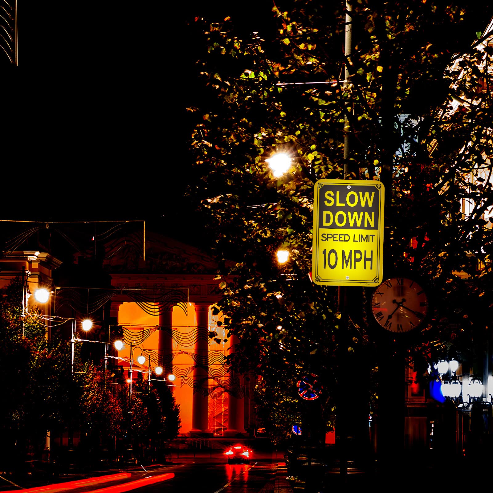 2-Pack Slow Down - Speed Limit 10 MPH Signs, 12