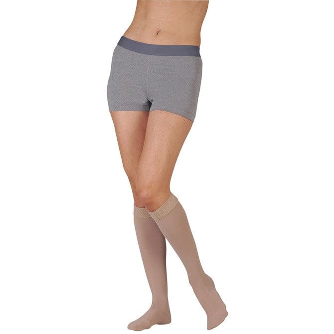30-40 mmHg Dynamic Knee High Compression Socks with 3.5cm Silicone Band - Ideal for Running, Travel & Varicose Vein Relief