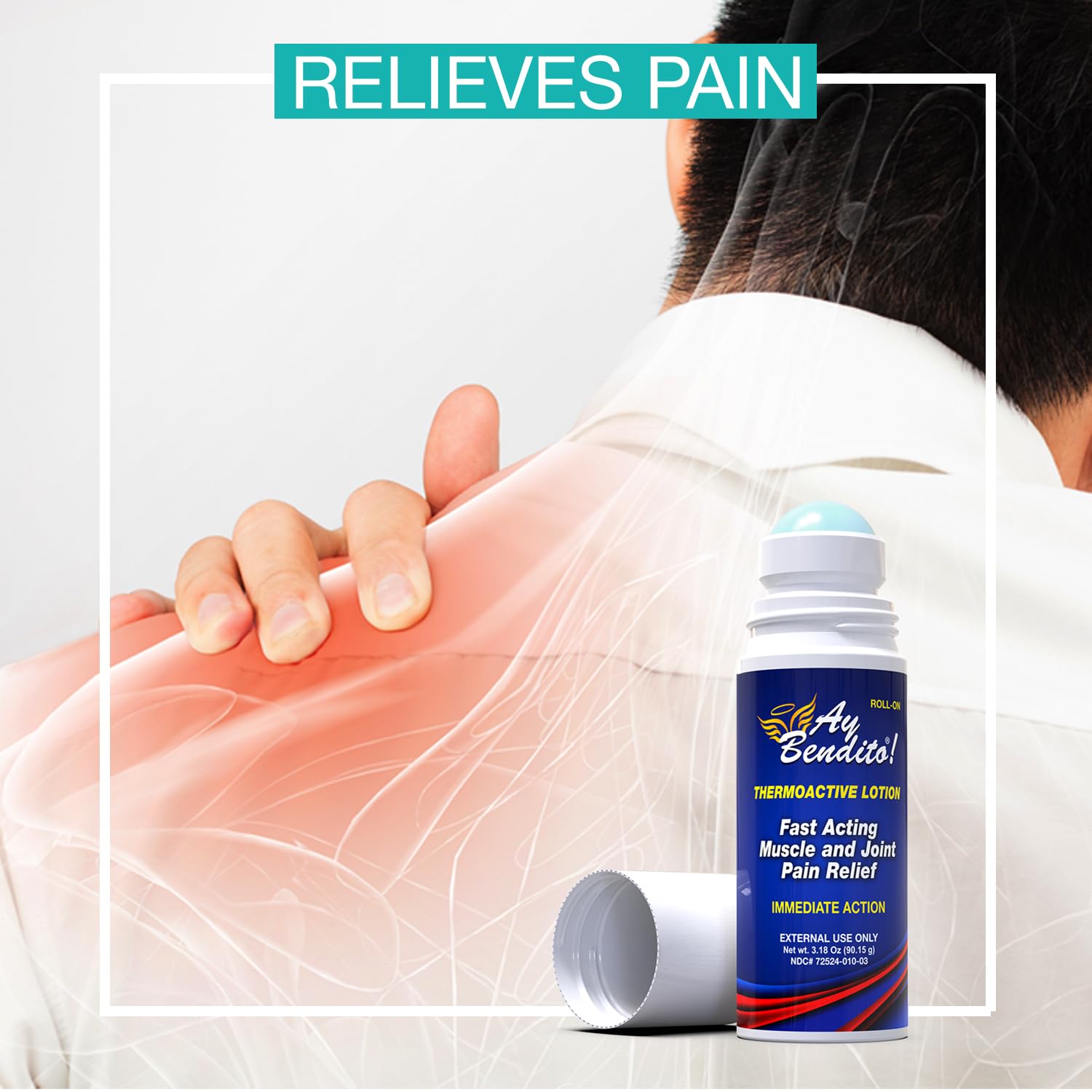 Thermoactive Pain Relief Lotion for Joints & Muscles – Fast-Acting Roll-On (3.18 oz, 2-Pack) – Ideal for Athletes, Arthritis Sufferers & Post-Workout Recovery