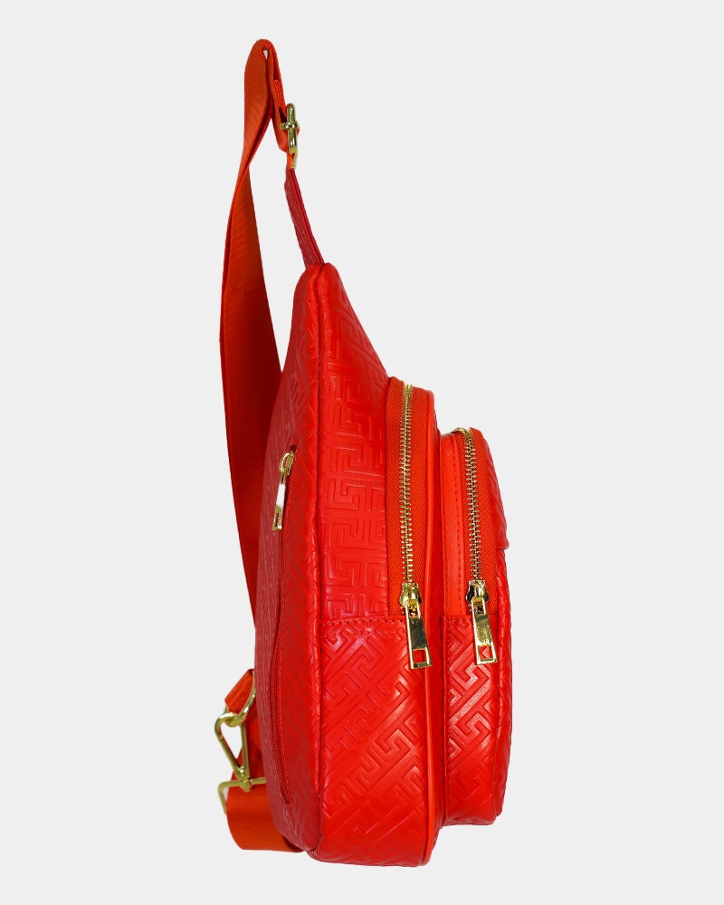 Premium Genuine Red Leather Messenger Bag for Men & Women - Stylish & Durable Crossbody Laptop Bag for Work, Travel & Everyday Use