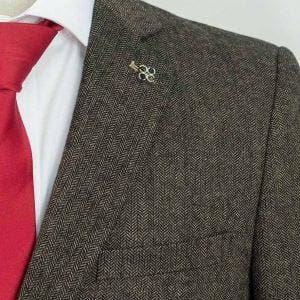 Cavani Martez Men's Slim Fit Tweed Blazer Jacket - Formal Office Wear & Business Attire for Professional Occasions