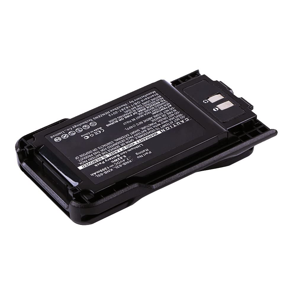 Synergy Digital 2-Way Radio Battery for Kenwood TH-K20A - 1300mAh Li-ion High Capacity Replacement (KNB-65L Compatible) - Perfect for Outdoor Adventures, Construction Sites & Emergency Communication