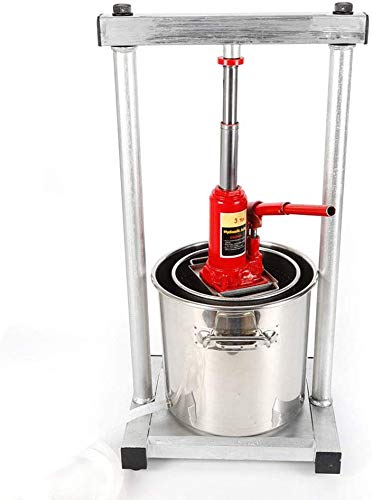 12L Stainless Steel Fruit Press Crusher - Hydraulic Juice Maker for Wine, Cider & Apple Pressing - Heavy Duty Fruit Grinder for Home Brewing & Winemaking - Perfect for Orchards, Vineyards & DIY Juice Production