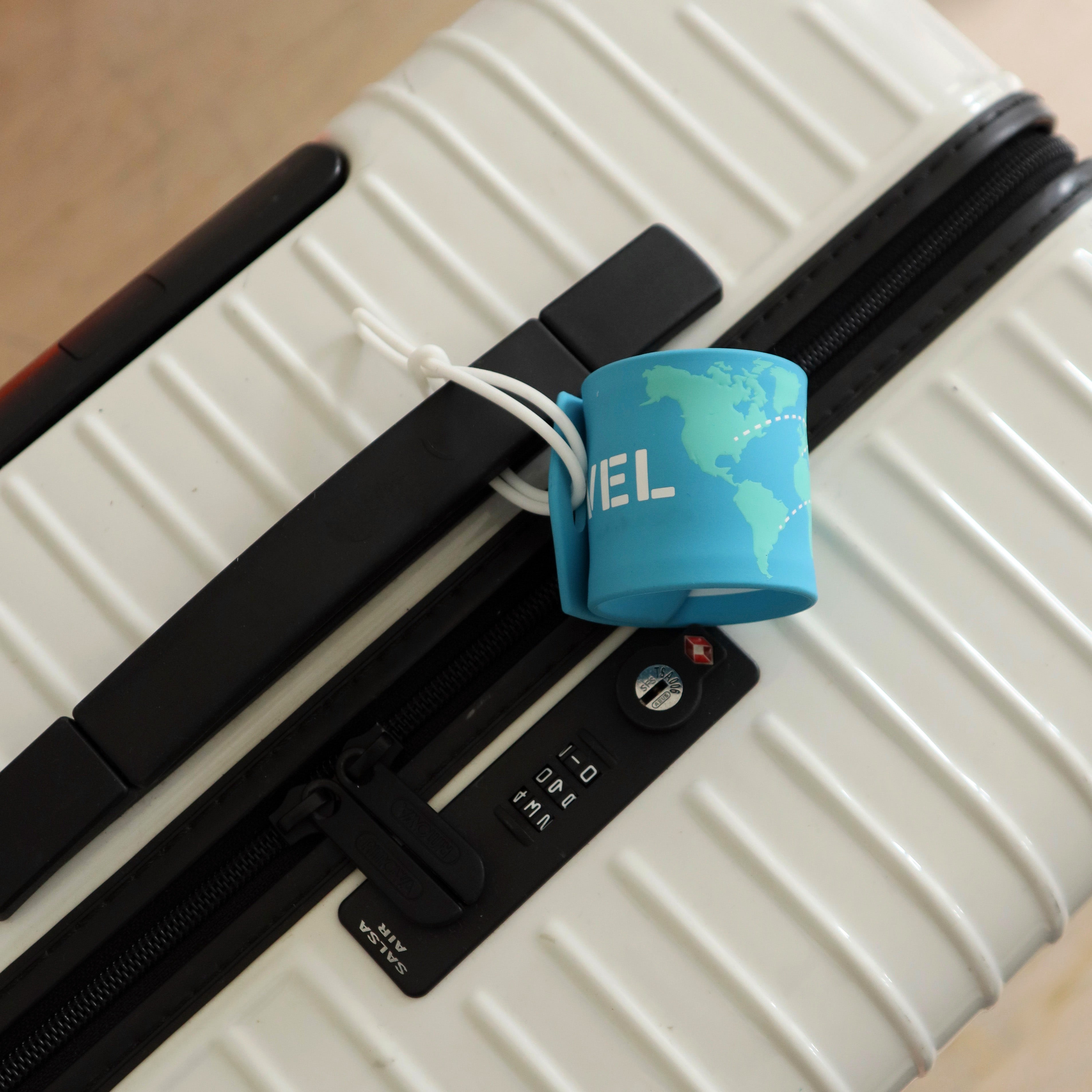 Durable Blue Slap Luggage Tag - Waterproof & TSA Approved for Travel Bags, Suitcases & Backpacks - Perfect for Airports, Vacations & Business Trips