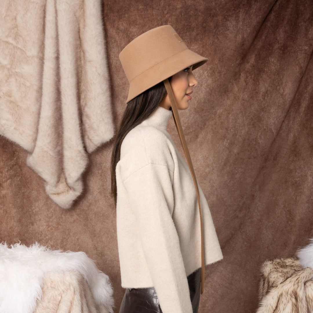 Jonah Wool Felt Bucket Hat for Women & Men - Soft & Stylish Outdoor Sun Hat for Hiking, Beach, and Summer Fashion