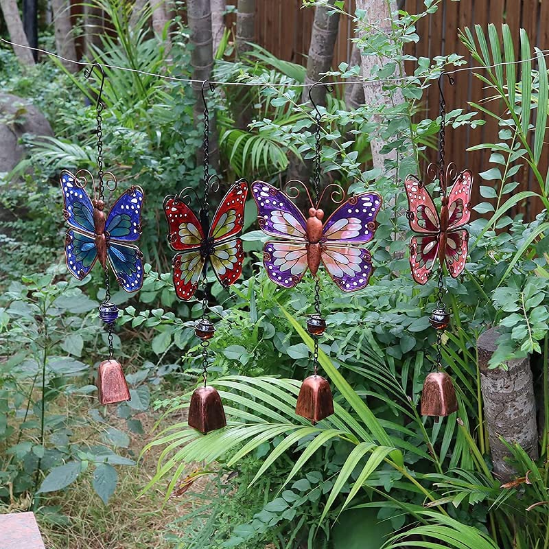 4pcs WeBert Wind Hanging Decorations - Outdoor Wind Chime Bells for Garden, Yard & Home Decor | Perfect for Patio, Balcony and Backyard Wind Ornaments