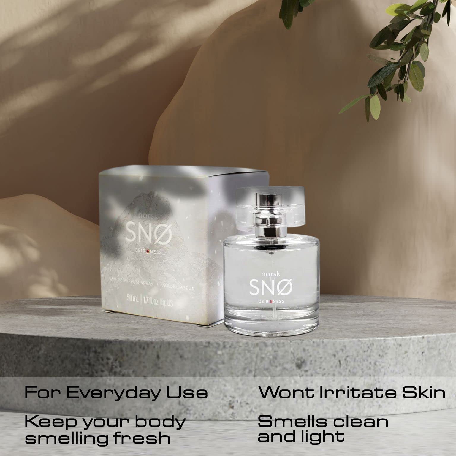 Geir Ness NORSK SNØ Eau de Parfum - Unisex Cologne with Fresh Herbs & Sensual Notes - 100ml Natural Perfume for Men & Women - Perfect for Date Nights, Office Wear & Special Occasions