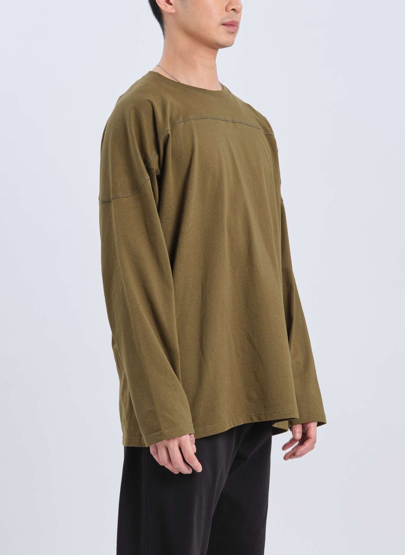 220G Cotton Jersey Long Sleeve Football Shirt - Breathable Sports Jersey for Men - Perfect for Training, Matches & Casual Wear