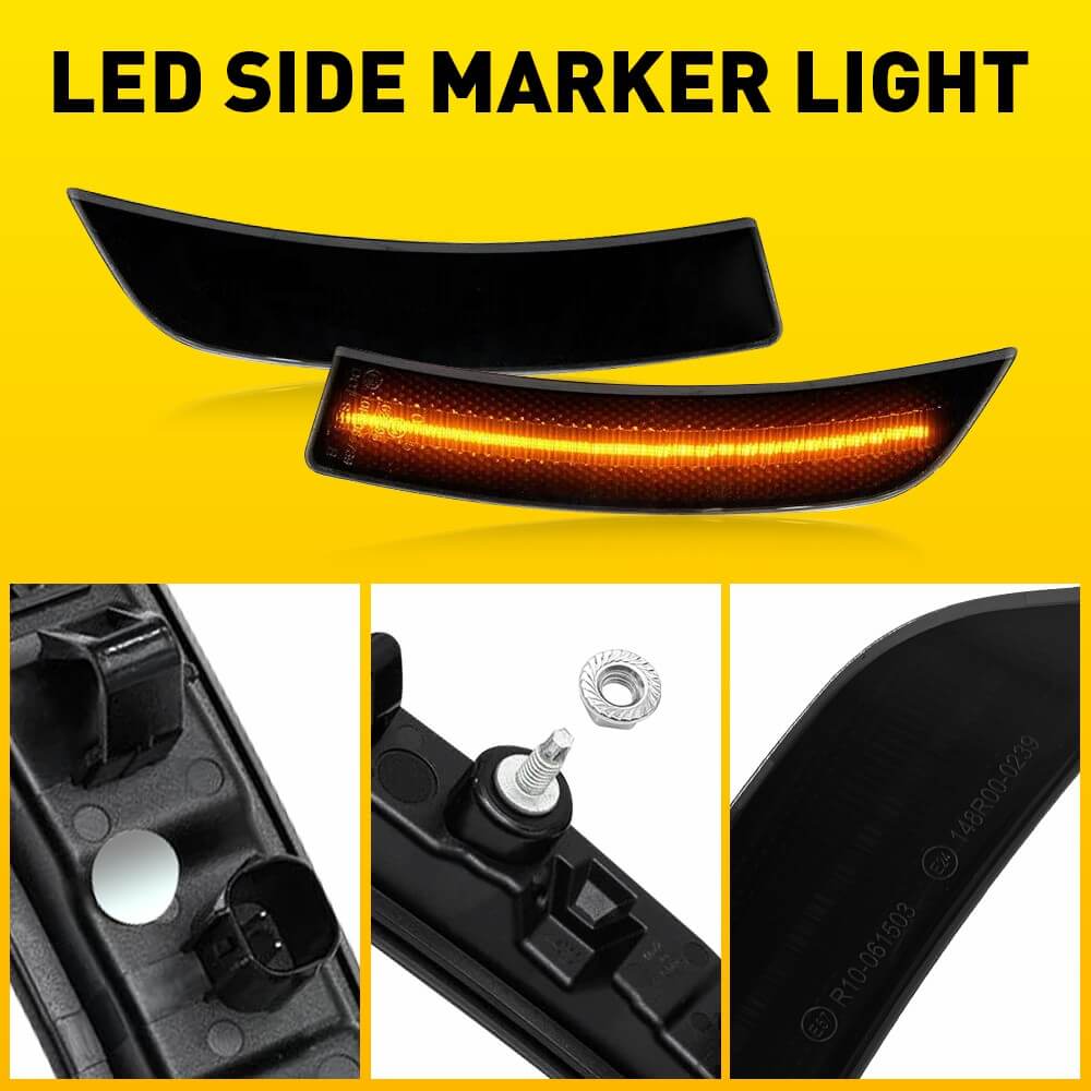 Smoked Len LED Side Marker Light for 2022-2024 Toyota GR86 ZN8 & Subaru BRZ ZD8 - Upgrade Your Car's Style & Visibility at Night