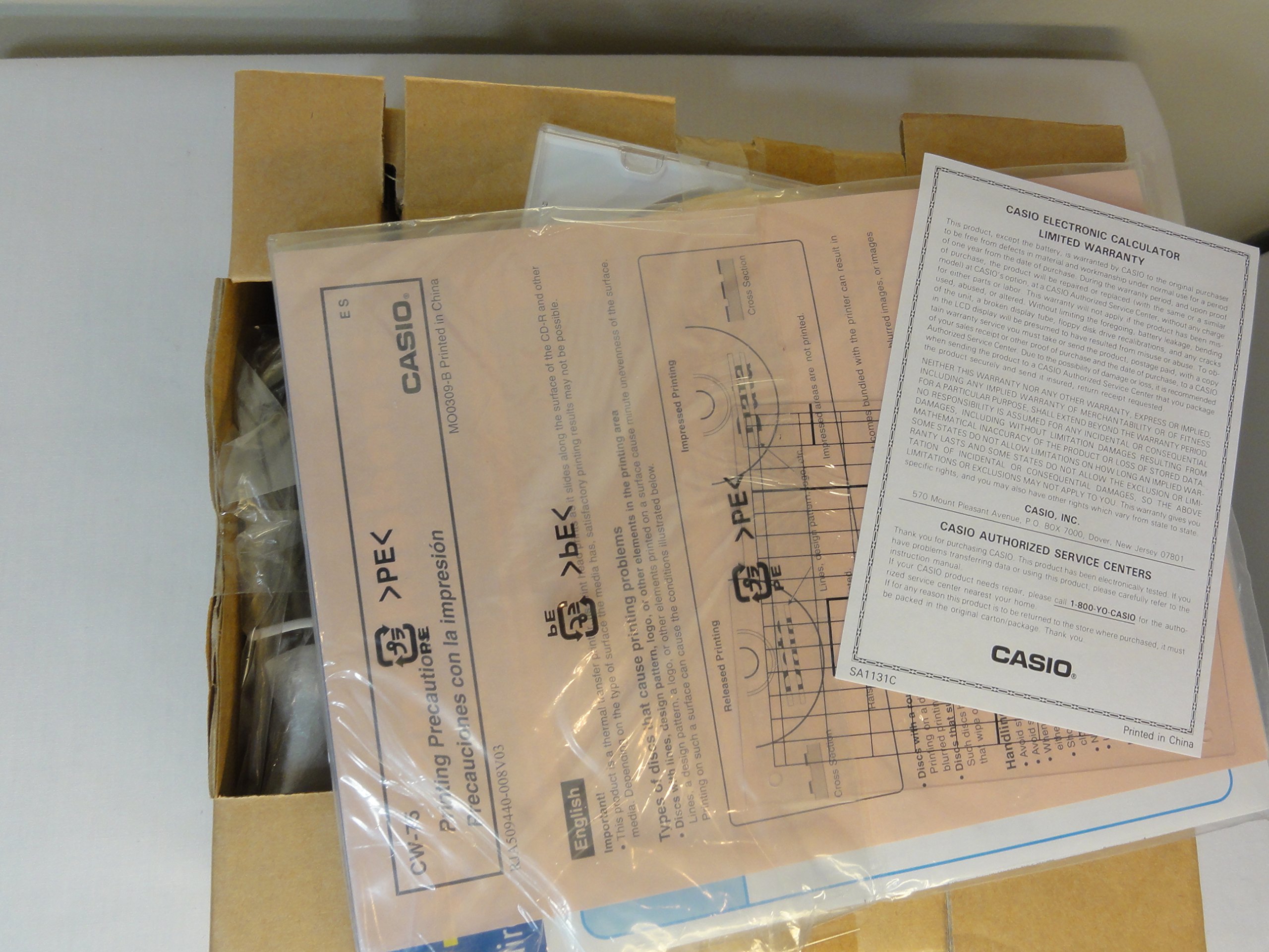 Casio CW-75 Disc Title Printer with Qwerty Keyboard - Perfect for CD/DVD Labeling, Music Collections & Data Archiving