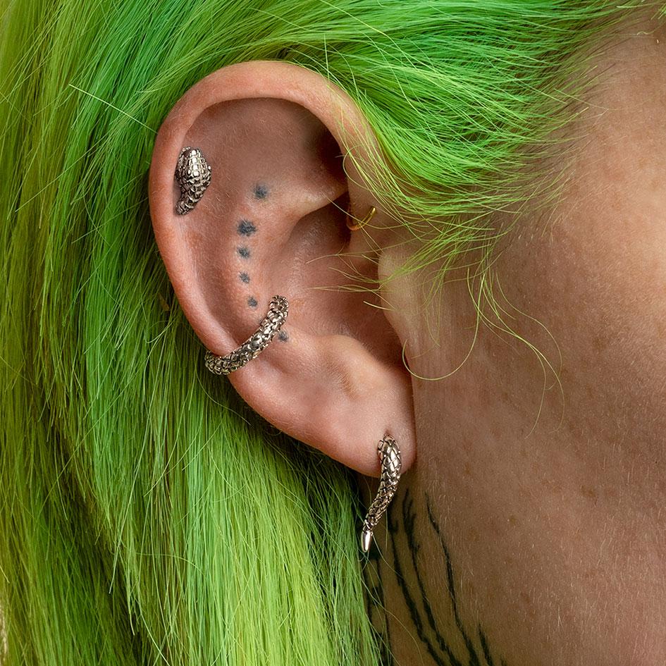 VEGA 3 Piece Snake Wrap Earring Set - Sterling Silver Boho Jewelry for Women - Perfect for Parties, Festivals & Everyday Wear