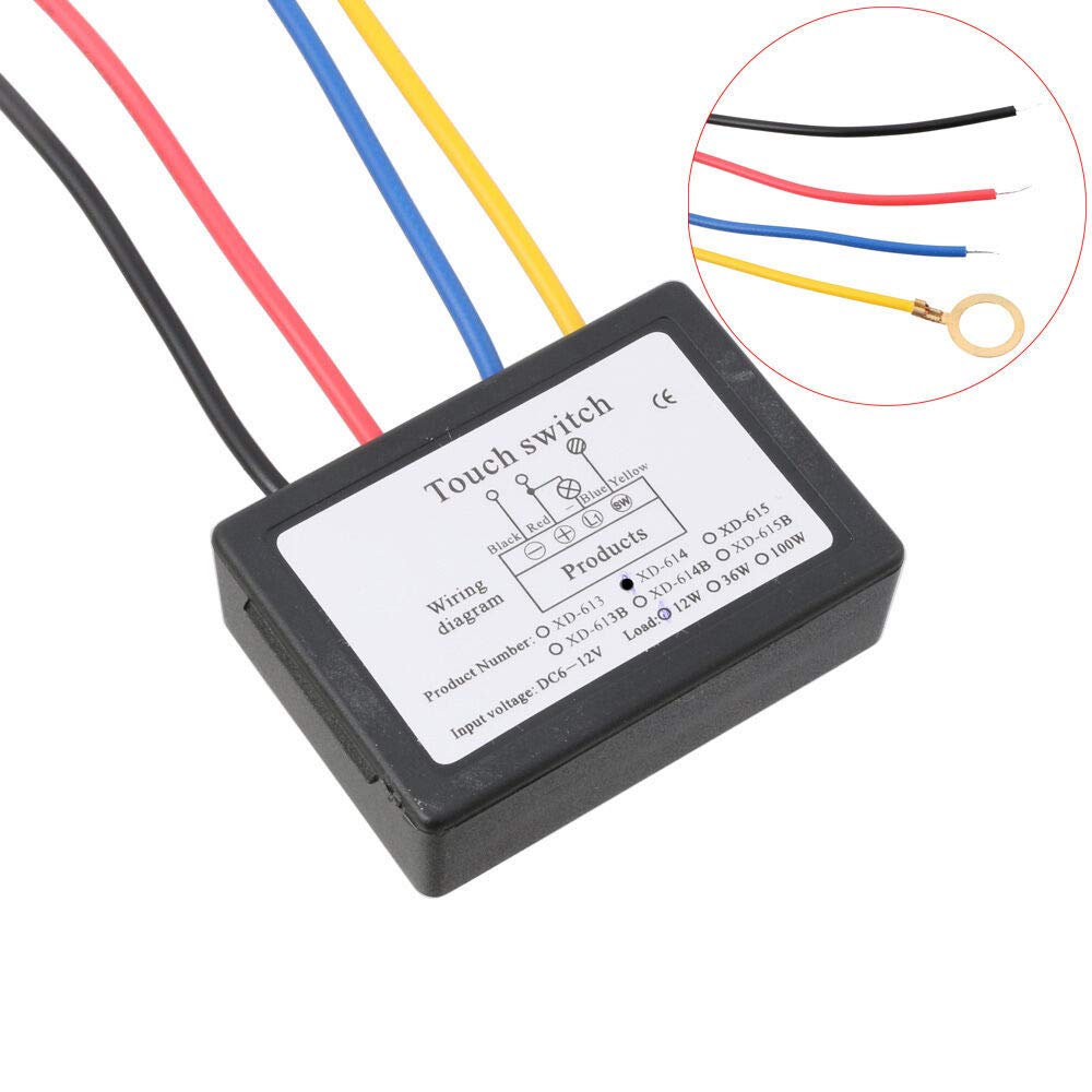 12V Touch Switch with Isolation Protection - Stepless Dimmer Control for LED Lamps, DIY Mirror & Table Lighting Accessories | Perfect for Home, Office, and Decorative Lighting Projects