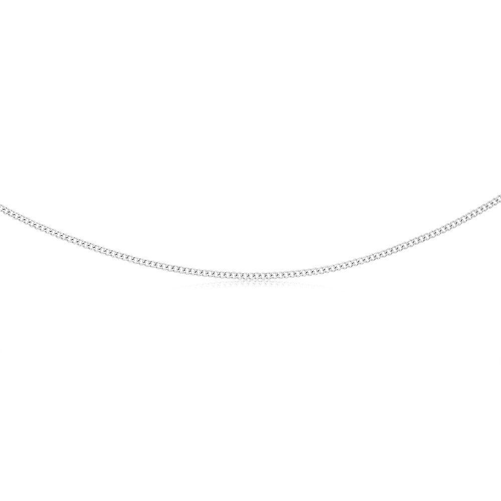 9ct White Gold Silver Filled Curb Chain Necklace - Durable & Stylish Jewelry for Women & Men - Perfect for Everyday Wear, Gifts & Special Occasions