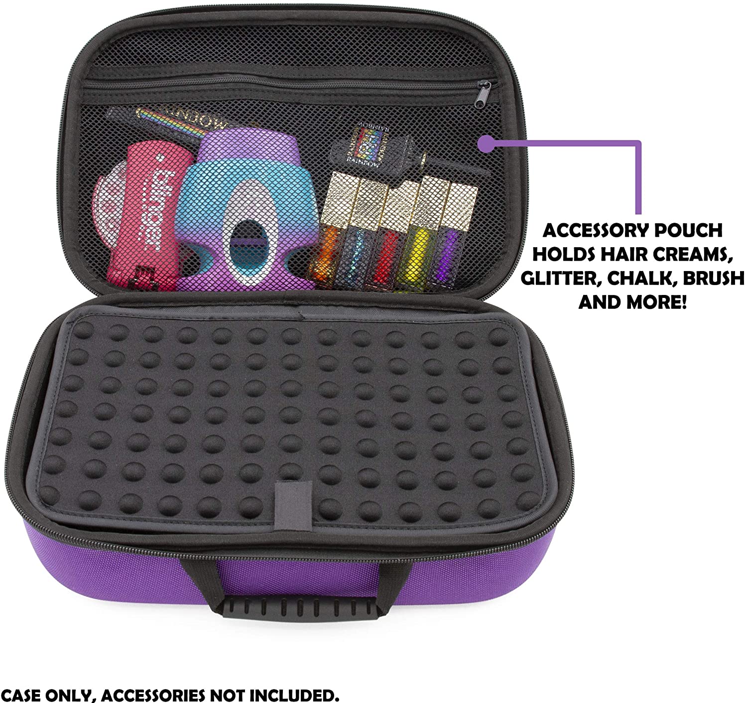 CASEMATIX Rainbow High Doll Travel Case - Protective Carrier with Handle for Rainbow Surprise Hair Studio Dolls | Perfect for Travel, Storage & Playtime Accessories