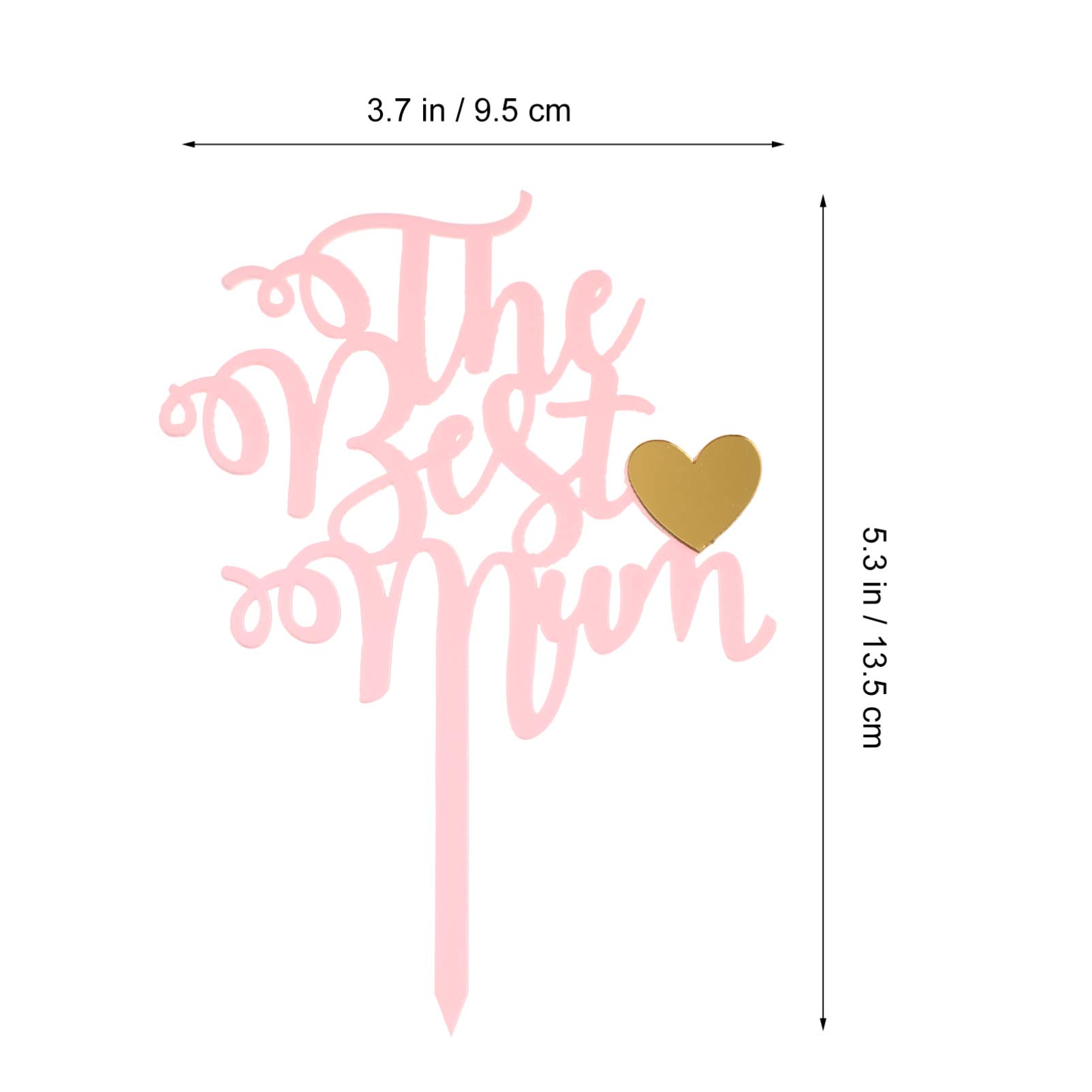10pcs Acrylic Cake Toppers for Mother's Birthday - Elegant Cake Decorations for Mom, DIY Cake Insert Toppers for Birthday Cakes, Wedding Cakes, Baby Showers & Special Celebrations