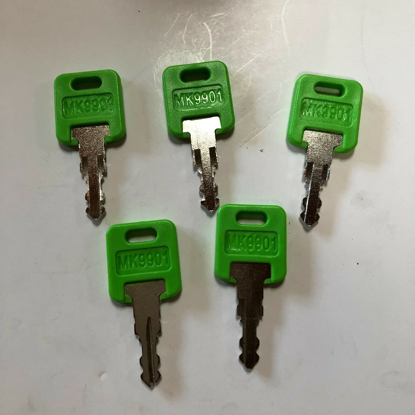 5-Pack RV MK9901 & 6601 Replacement Keys - Compatible with FIC Code 9901-M - Master Green Key for Motorhomes & Campers - Perfect for Spare Keys, Key Replacement, and Emergency Access