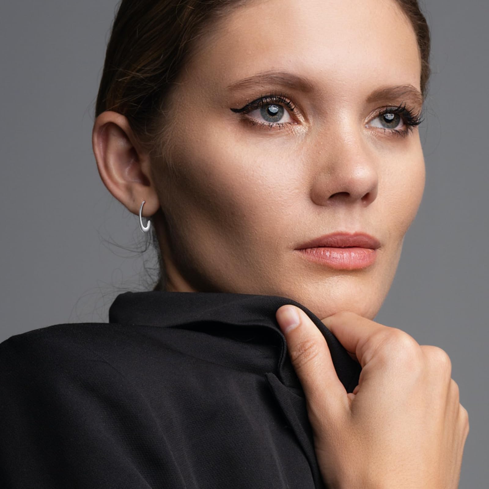 925 Sterling Silver Tiny Teardrop Hoop Earrings for Women - Dainty Pull-Through Drop Dangle Earrings | Perfect for Everyday Wear, Date Nights & Special Occasions