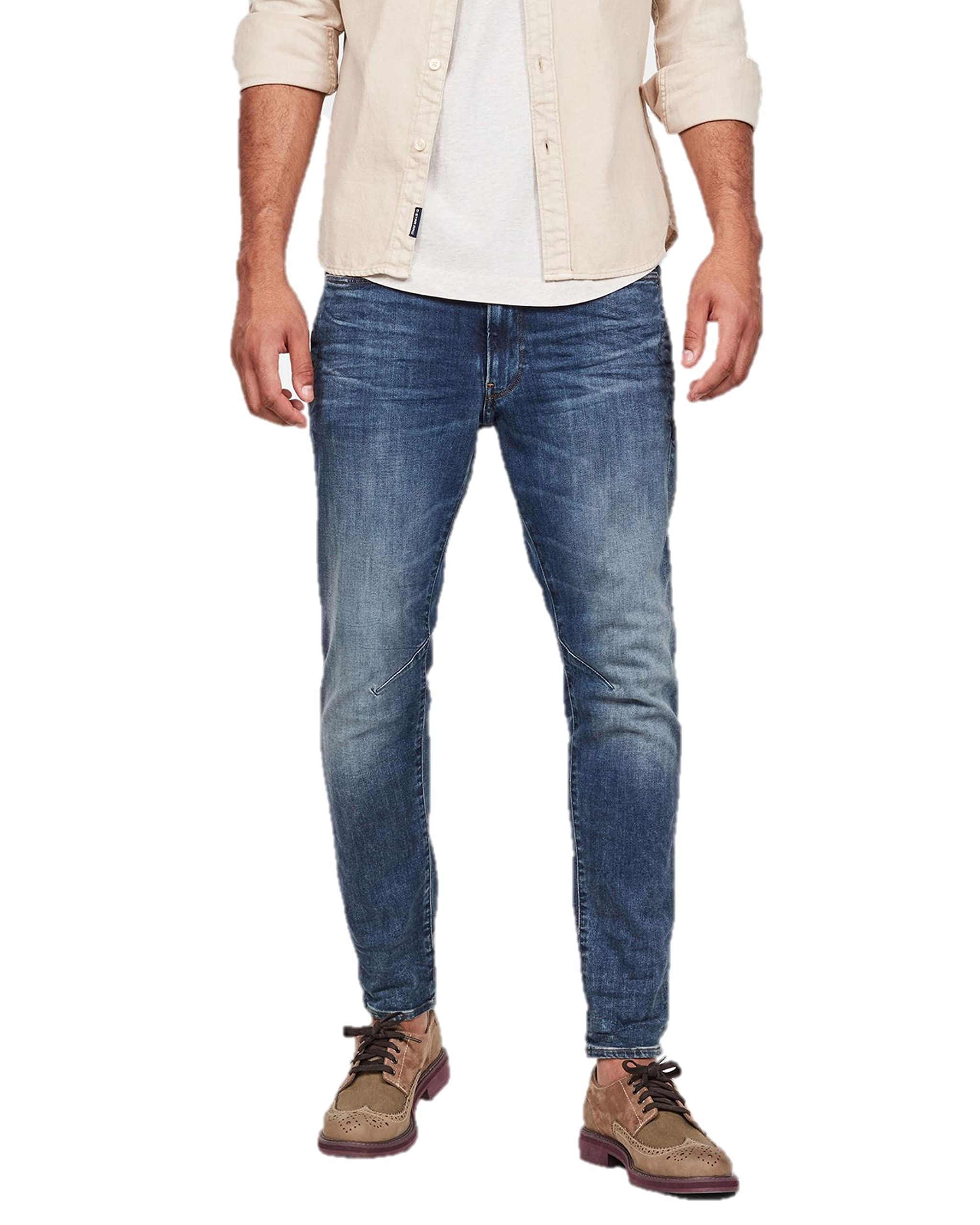 G-STAR Raw D-STAQ 3D Superslim Stretch Jeans for Men - Rink Superstretch Denim Pants | Slim Fit, Comfortable & Stylish for Casual Wear, Night Out & Everyday Fashion