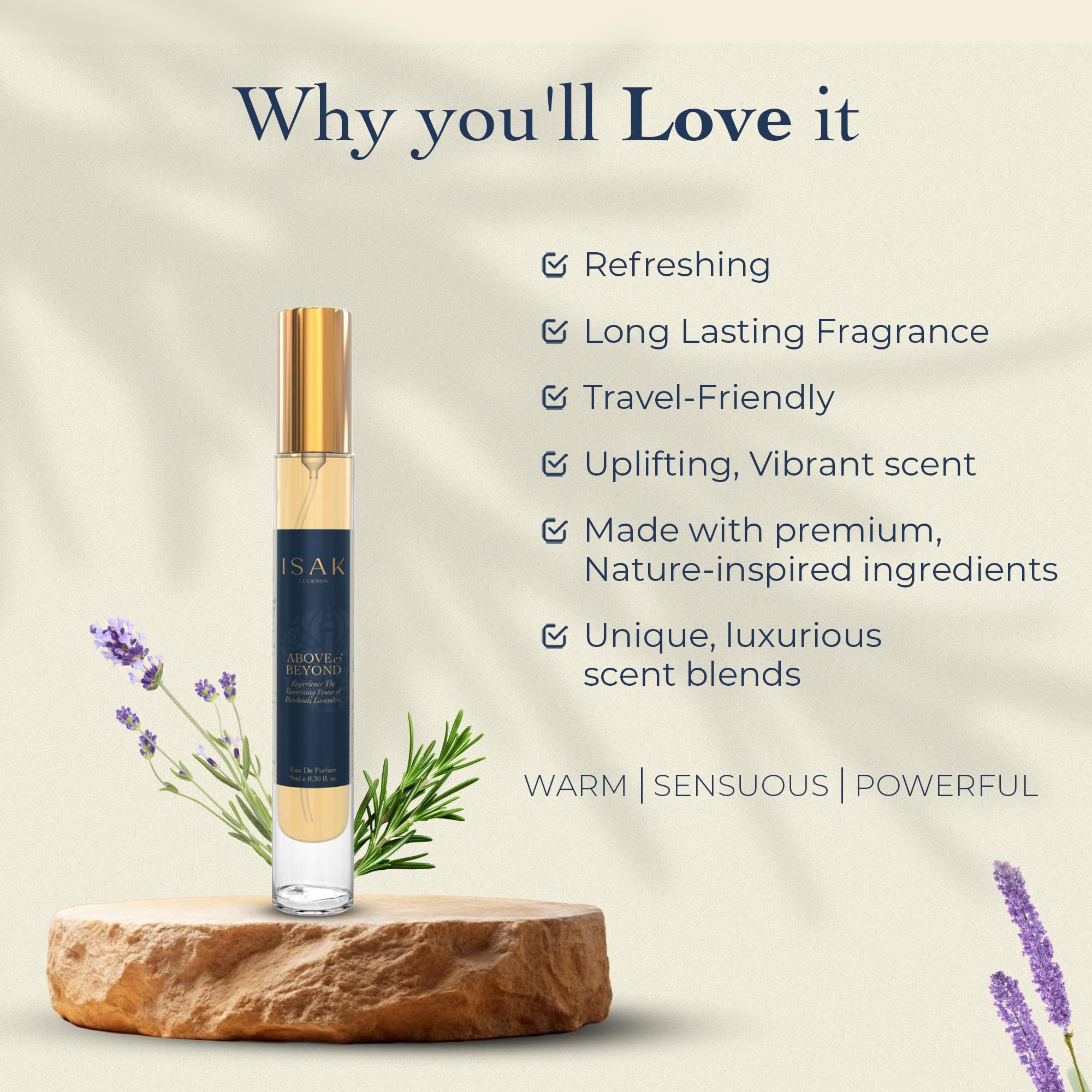 ISAK Above & Beyond Unisex Perfume | Eau de Parfum Travel Size (9ml) | Bergamot, Lavender & Sandalwood Fragrance | Long Lasting Mini Perfume for Men & Women | Perfect for Daily Wear, Gifts & Travel