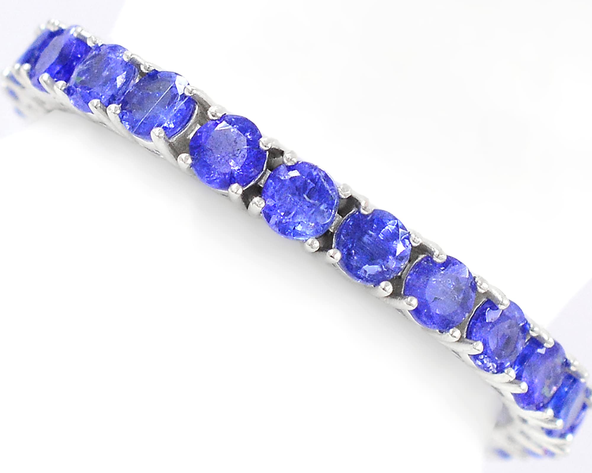 925 Sterling Silver Natural Blue Tanzanite 5mm Round Cut Tennis Bracelet - December Birthstone Jewelry for Women, Wedding, Proposal & Christmas Gift for Girlfriend | Perfect for Anniversaries, Date Nights & Special Occasions