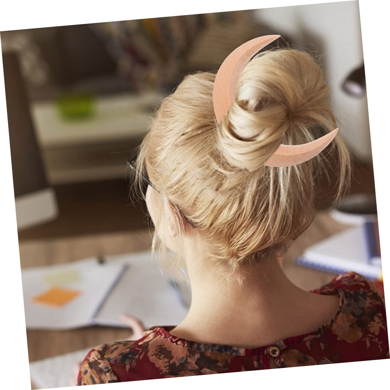 POPETPOP Wooden Hair Sticks for Women - Chinese Style Hairpins, Hair Barrettes & Bun Sticks with Natural Fragrance - Perfect for Updos, Weddings & Traditional Hairstyles