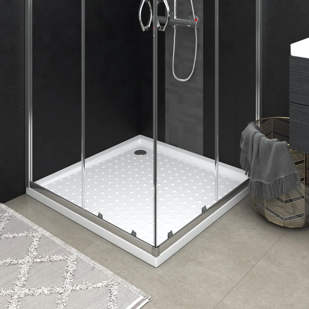 Modern ABS White Shower Base Tray with Non-Slip Dots - 31.5