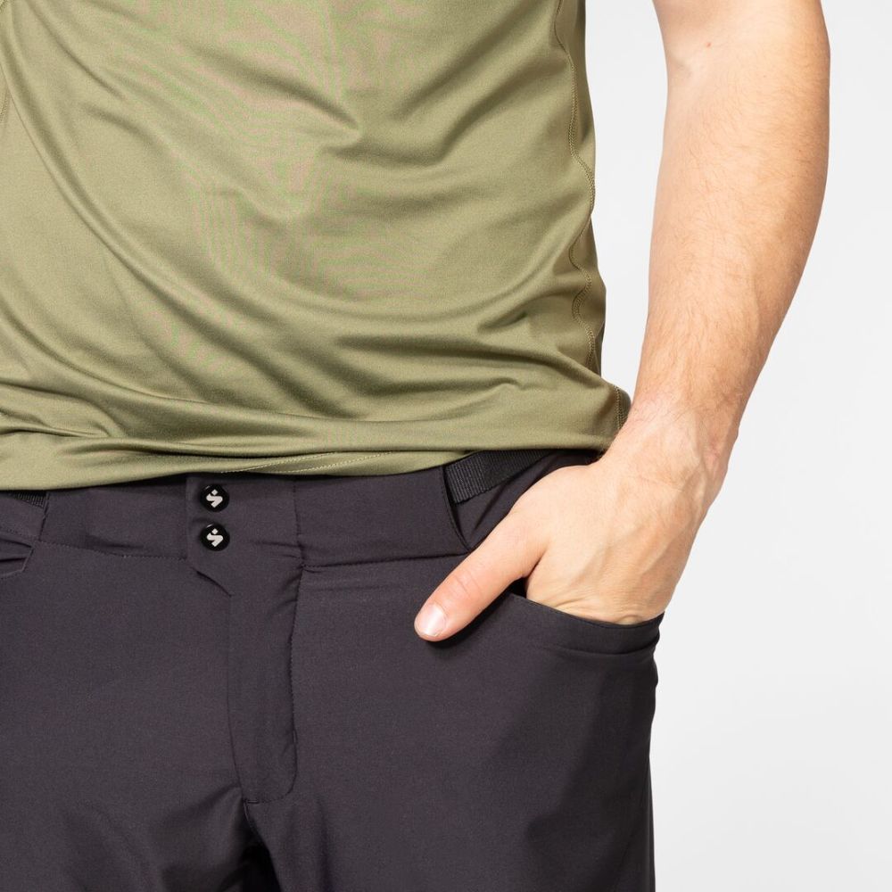 Hunter II Quick-Dry Athletic Shorts for Men - Lightweight, Breathable & Comfortable Black Workout Shorts - Perfect for Running, Gym & Outdoor Activities