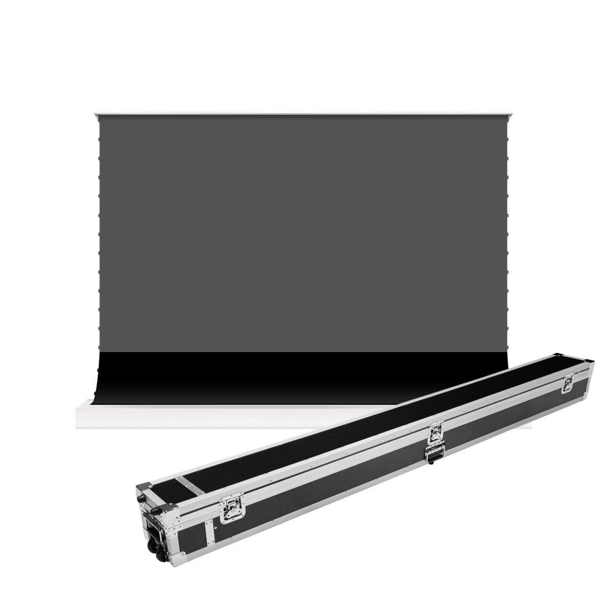 VIVIDSTORM S Pro / S Pro P Motorized Tension Floor Rising UST ALR Projector Screen with Heavy Duty Aluminum Travel Case - Perfect for Home Theater, Outdoor Movies, and Professional Presentations