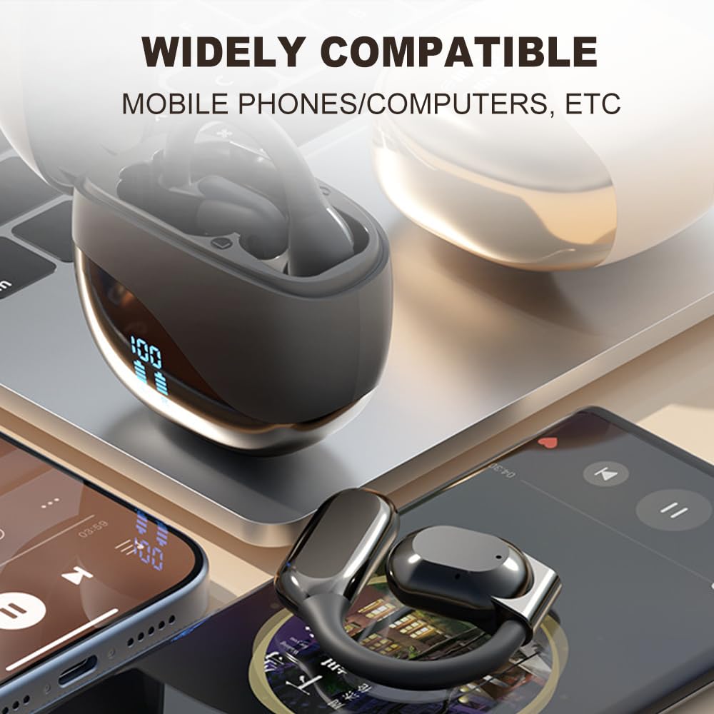2025 New AI Translating Earbuds - Wireless Bluetooth 5.0 Earbuds with Real-Time 144 Language Translation, Hi-Fi Sound for Music, Perfect for Travel, Business Meetings & Language Learning (Black)