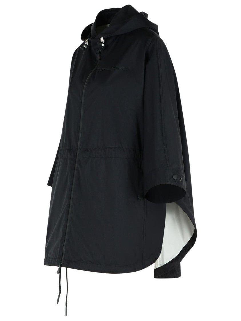 Stylish Black Nylon Cape for Women & Men - Waterproof Lightweight Fashion Cape for Outdoor Events, Cosplay & Halloween Costumes