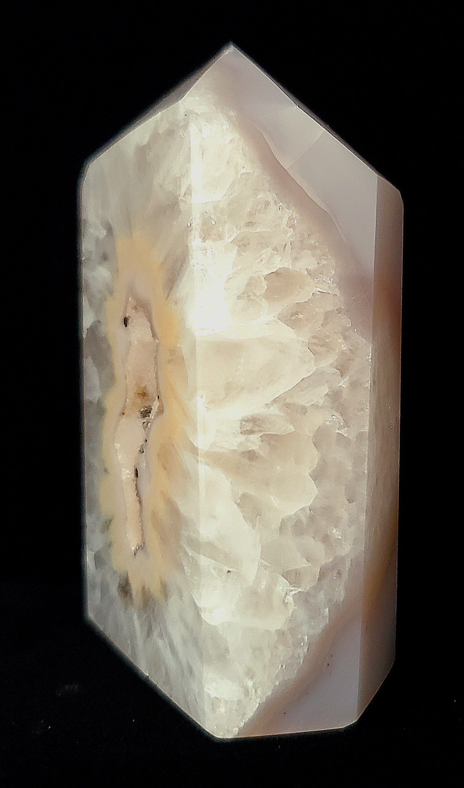 Natural Agate & Quartz Crystal Tower - Healing Stone for Meditation, Reiki, and Home Decor | Perfect for Yoga, Feng Shui, and Spiritual Gifts