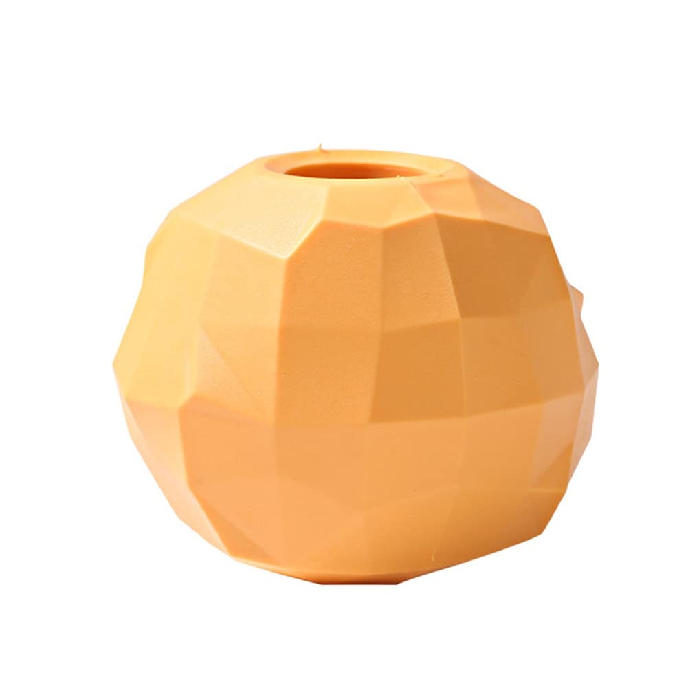 FublousRR5u Fruit-Shaped Squeaky Dog Chew Toy - Orange Dental Cleaning Chew for Puppies & Adult Dogs - Slow Feeder for Teething & Playtime Fun
