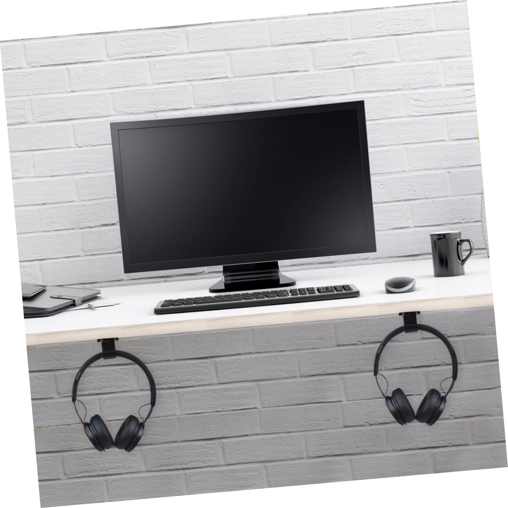 Premium 3-Pack Headphone Stand Hooks - Durable Tabletop Headset Holder for Gaming, Office & Home Use - Organize Earphones & Headsets with Style