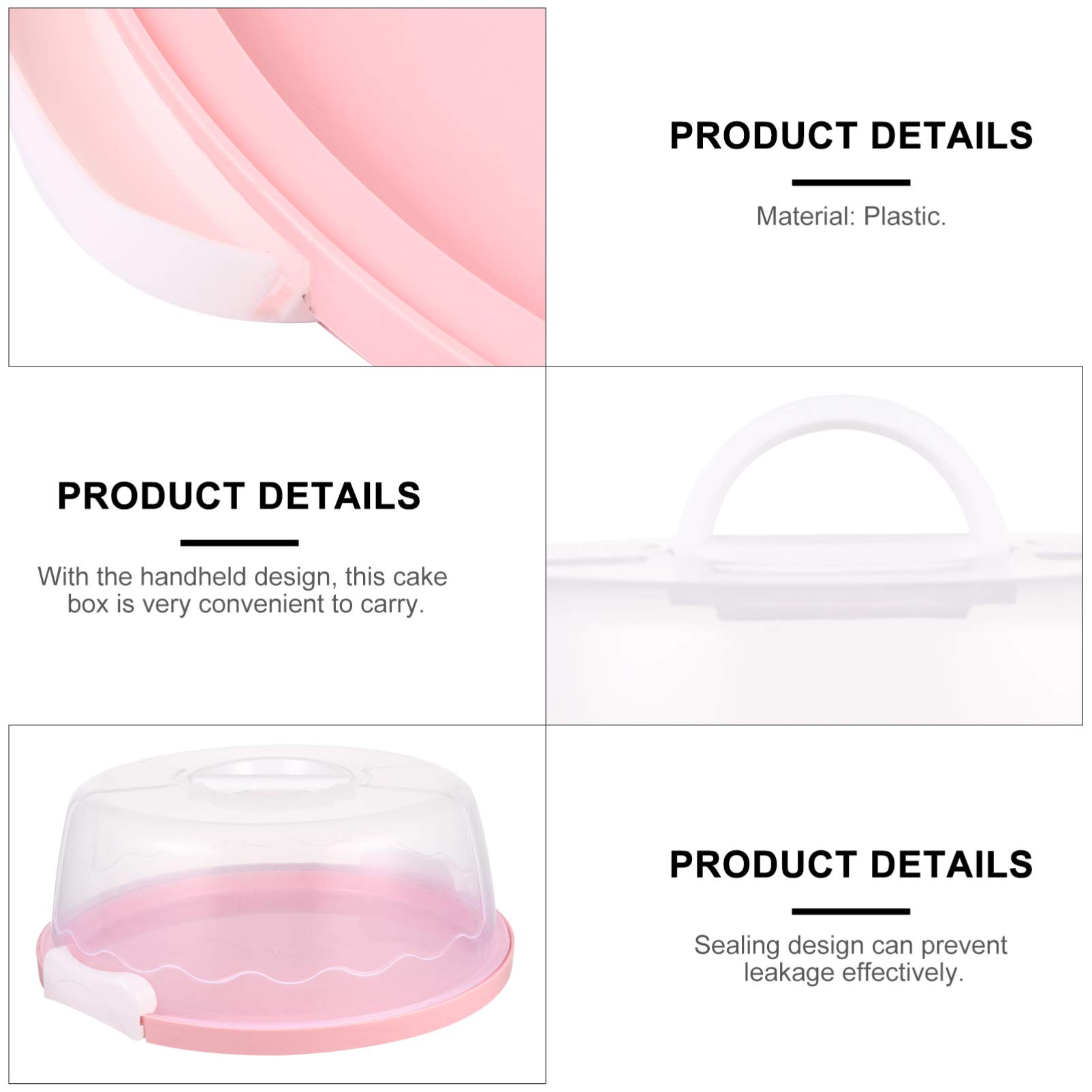 DOITOOL 1pc Portable Cake Storage Box with Lid - Airtight Bakery Container for Cupcakes, Desserts & Pastries - Perfect for Parties, Picnics & Home Baking