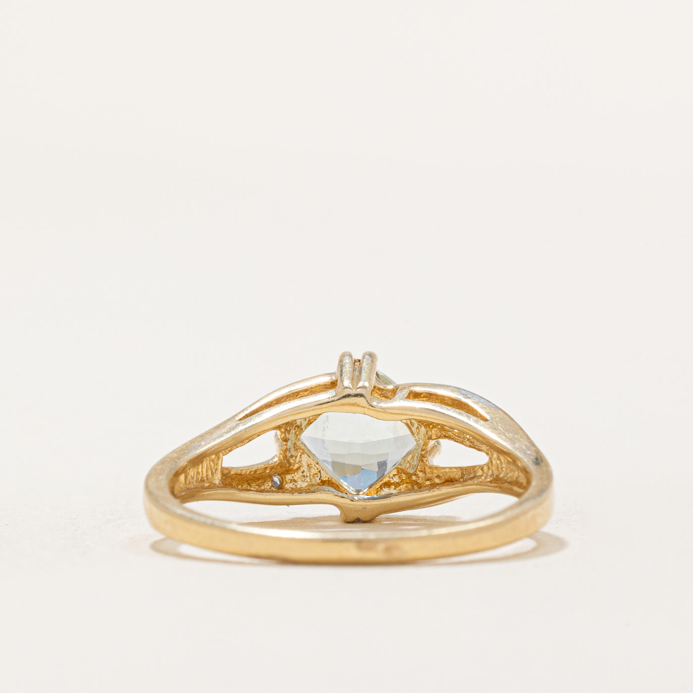 Aquamarine and Diamond Cocktail Ring - 0.70ct Aquamarine with 0.005ctw Diamonds - Size 7 - Elegant Evening Wear & Special Occasion Jewelry