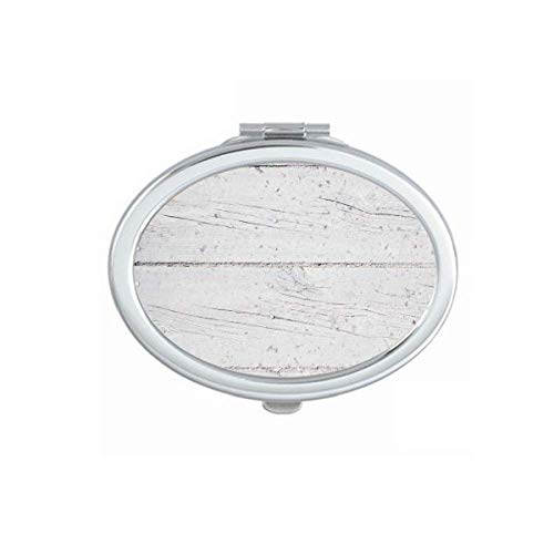 DIYthinker White Wood Floor Texture Wallpaper - Portable Folding Mirror with Double-Sided Design for Makeup & Home Decor | Perfect for Vanity, Bedroom, and Travel