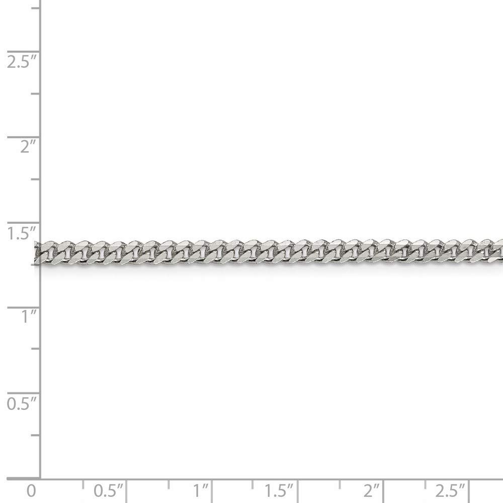 Roy Rose Jewelry Sterling Silver 3.5mm Curb Chain Necklace 24 Inches - Perfect for Layering, Gift Giving & Everyday Wear