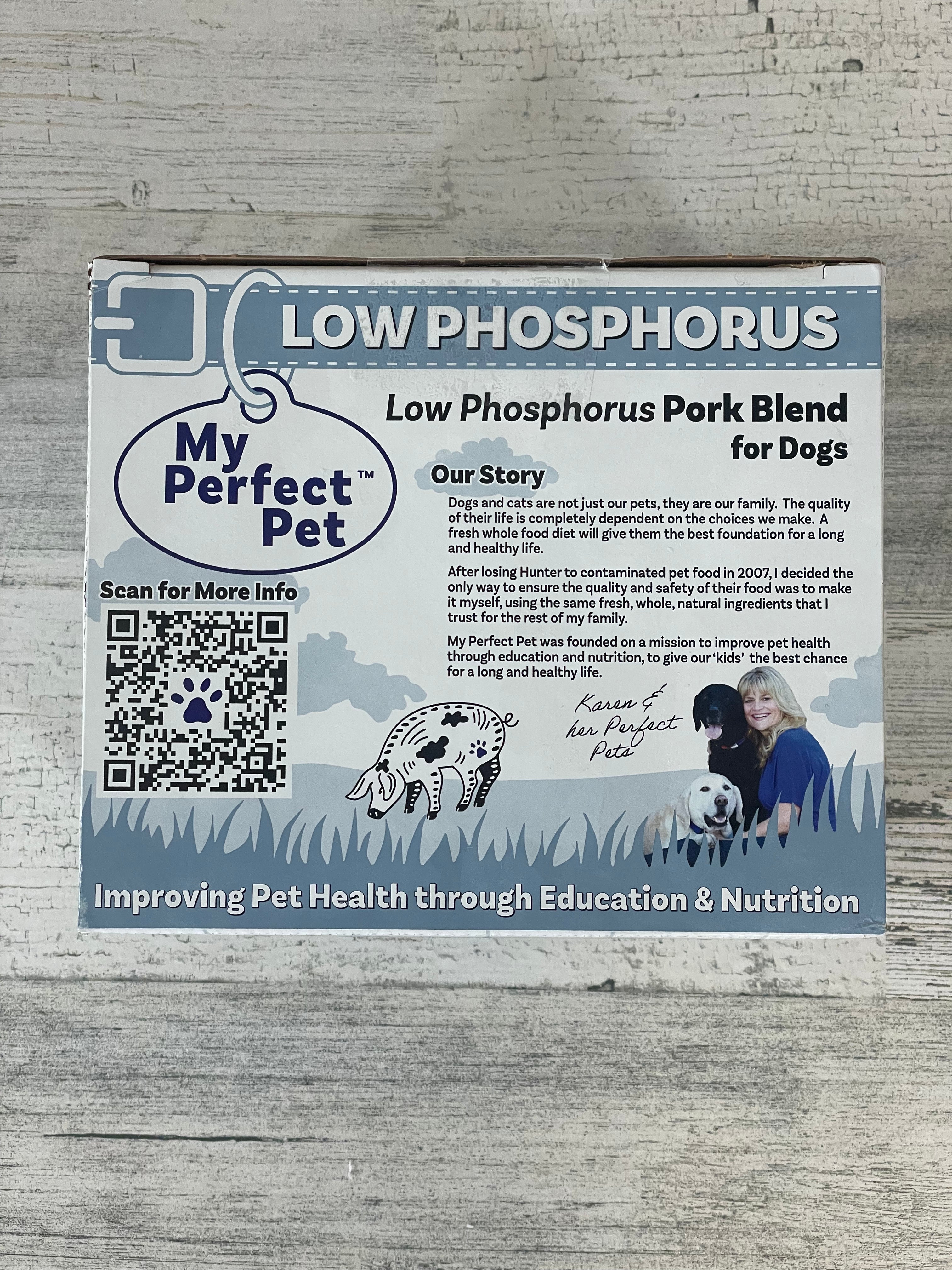 My Perfect Pet Low Phosphorus Pork Dog Food - 4lb Bag | Healthy Kidney Support for Dogs | Perfect for Senior Dogs & Pets with Kidney Issues