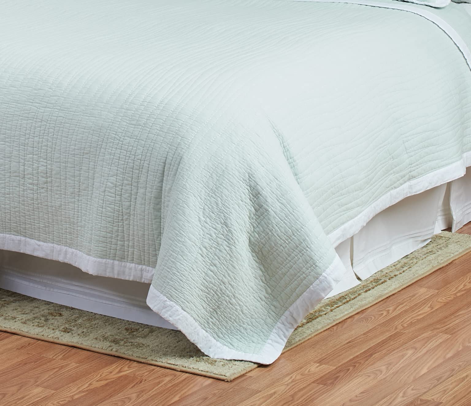C&F Home Kinsley Sea Glass Full/Queen 3-Piece Reversible Quilt Set with 2 Standard Shams - Coastal Blue & Green Bedding for Master & Guest Bedrooms - Perfect for Beach House Decor & Cozy Home Styling
