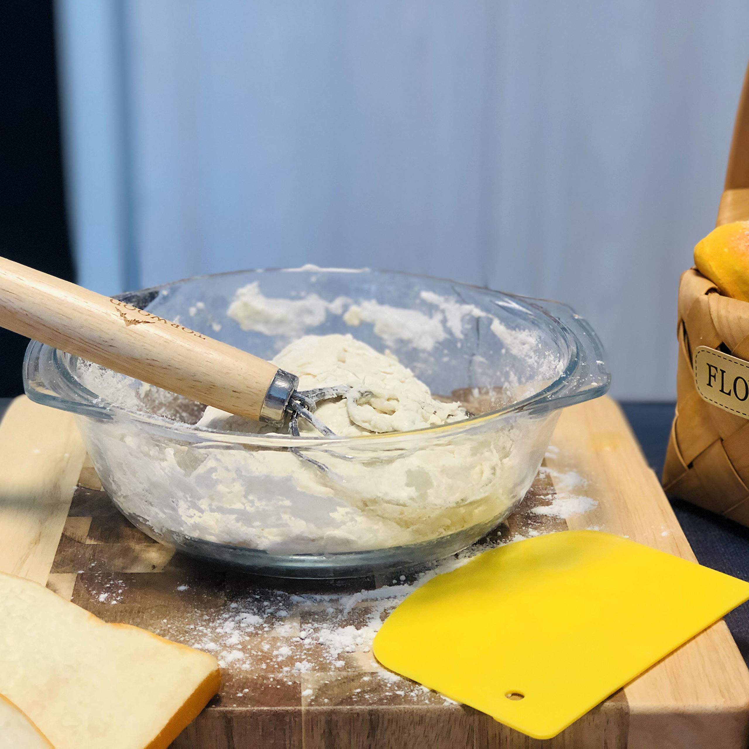 Premium Stainless Steel Danish Dough Whisk - 13.5